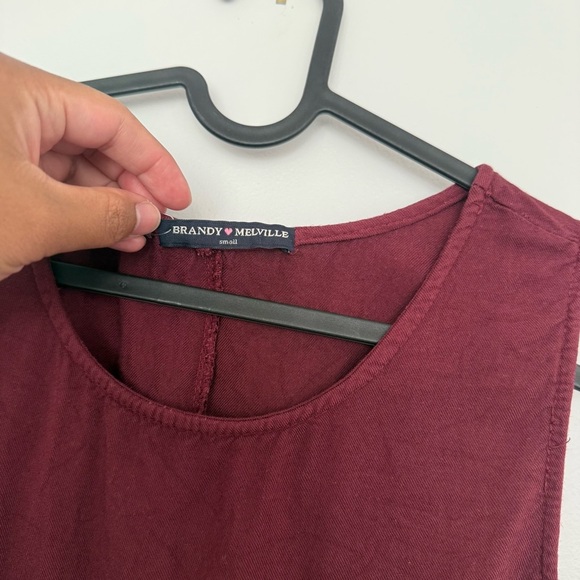 Brandy Melville Burgundy Tank Top - Picture 2 of 5